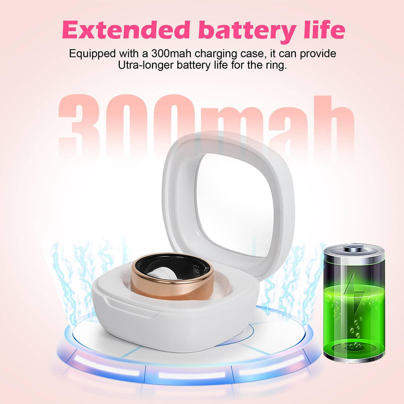 Women's Smart Ring Sleep Monitor Fitness Tracker (Silver, 10#) Silver 10#