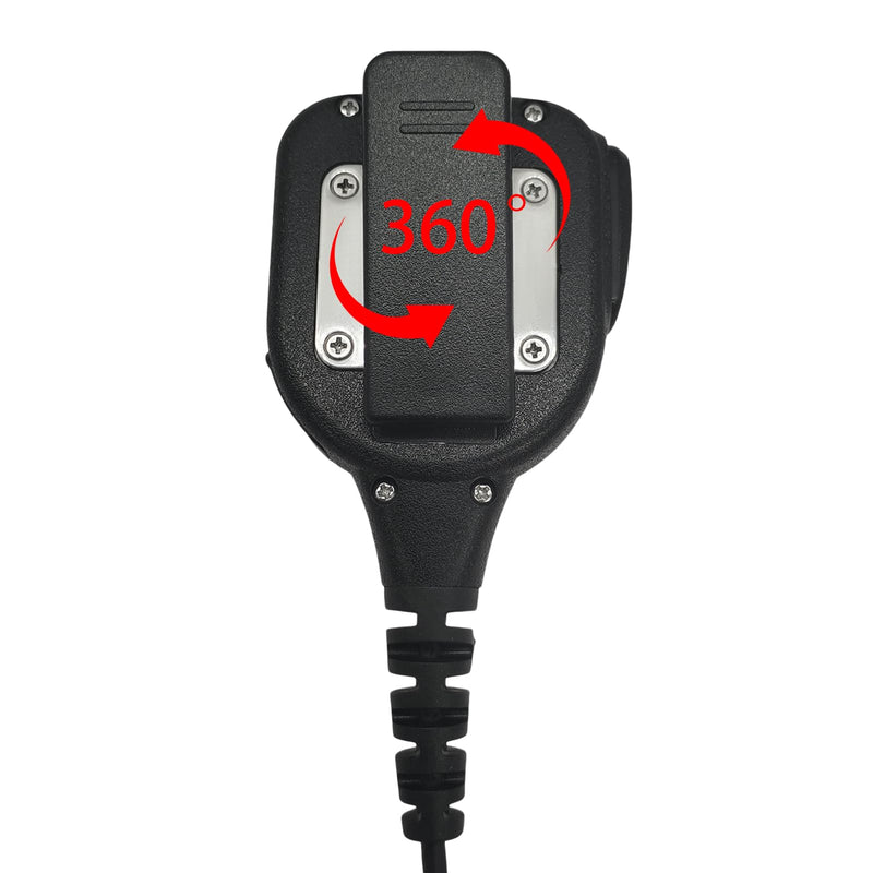 Hand Shouler Mic with 3.5mm Police Handmic Lapel Microphone Radio Remoter Speaker for Motorola xts 5000 5000r 2500 2500i 2250 1500 3000 3500 4250 ht1000 cts stx xds xps Series (Black) Black