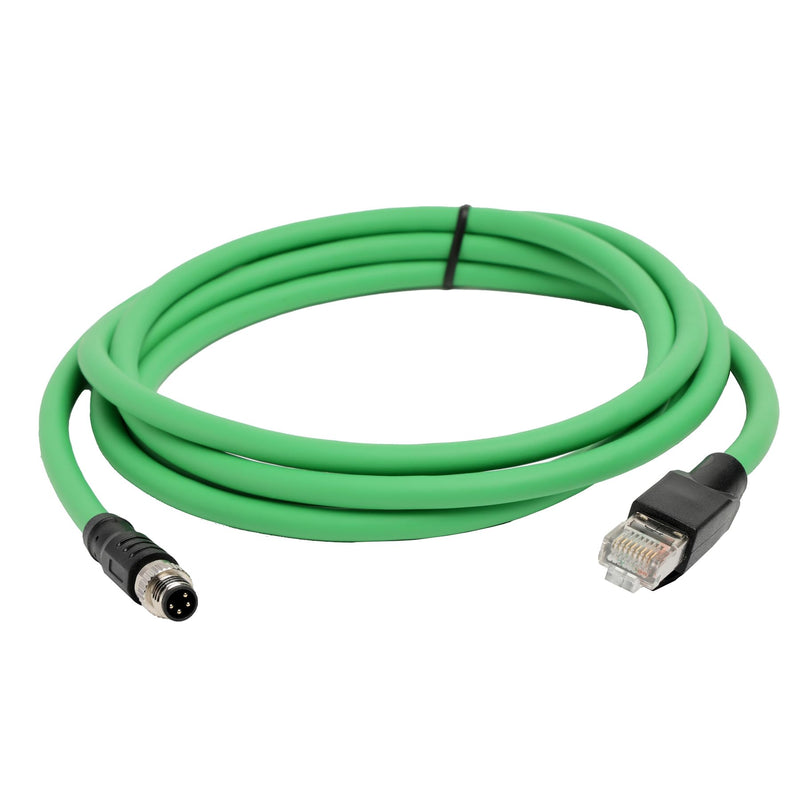 M8 4 Pin A-Code, RJ45 Cat5e EtherCAT Cable for Beckhoff Actuator Sensor EtherNet Profinet Fieldbus Industrial Automation Control, PUR Shielded, 10M