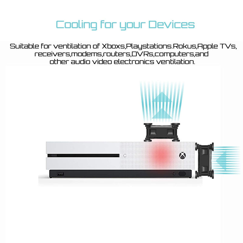 upHere U803 USB Fan 80mm Silent USB Fan Compatible with Computer / PS4 / TV Box/AV Cabinet