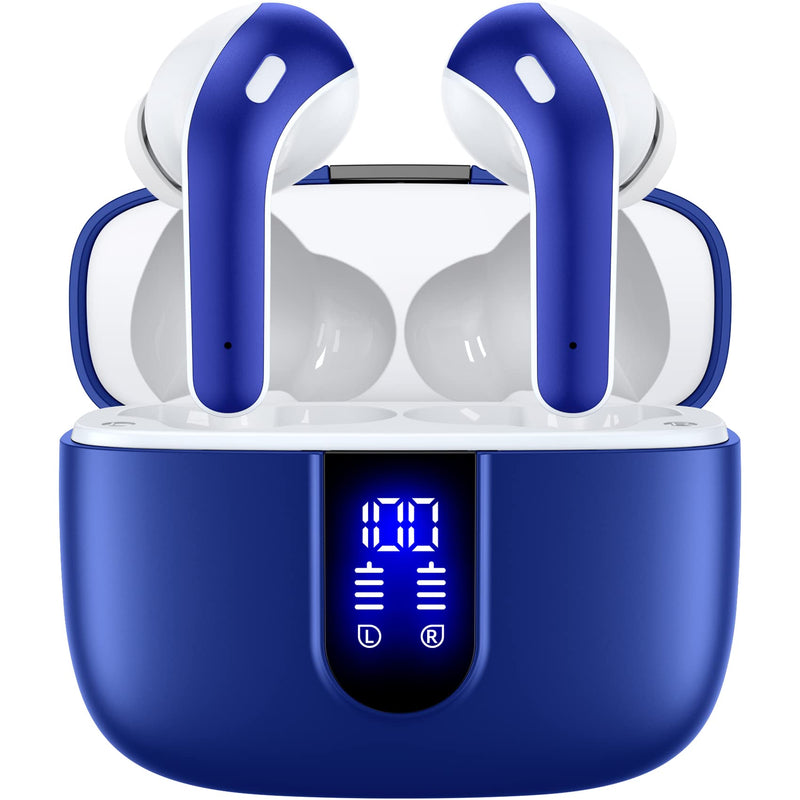 TAGRY 2 Sets X08 Ocean Blue and Forest Green Bluetooth Headphones True Wireless Earbuds 60H Playback Ear Buds with Wireless Charging Case in-Ear Earbuds with Mic