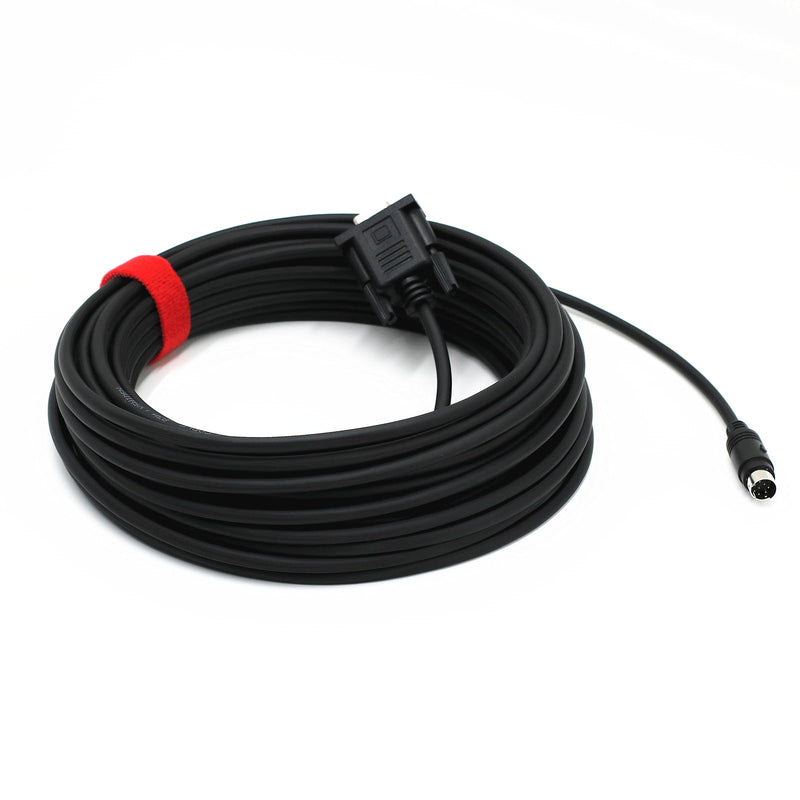 Wood Thrush PTZ Camera Control Cable, 8-Pin Mini-DIN to RS232 VISCA Cable for Long-Distance Camera Control. Connect to Joystick, Keyboard, or PC. Compatible with Most Major Brands. (49.2ft/15m) 49.2ft/15m