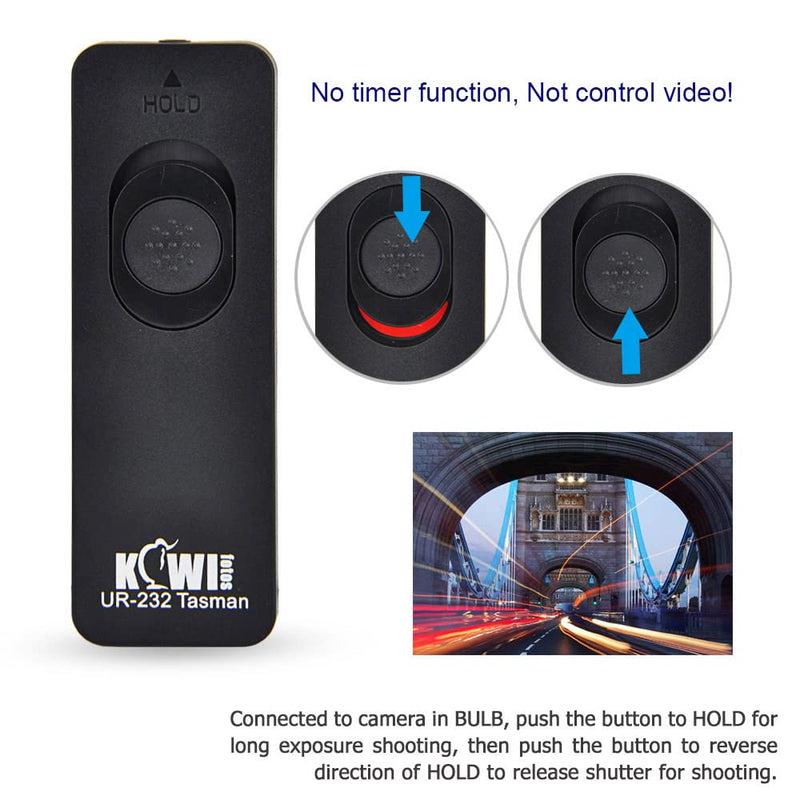 Kiwifotos RS-60E3 Remote Switch Shutter Release Cord for Canon EOS Rebel T6 T7 T5 T8i T7i T6s T6i T5i T4i SL3 SL2,EOS 90D 80D 70D 77D R R6 Mark II R6 R7 R8 R10 R100 RP M5 M6 Mark II SX70 SX60 & More For Canon C2