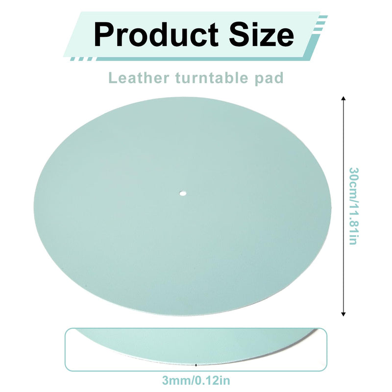12in Turntable Platter Mat, Leather Record Player Mat Anti-Static LP Slipmat Anti-Skid Turntable Pad Vinyl Record Mat to Reduce Noise Due to Static & Dust for All LP Vinyl Record Players Home