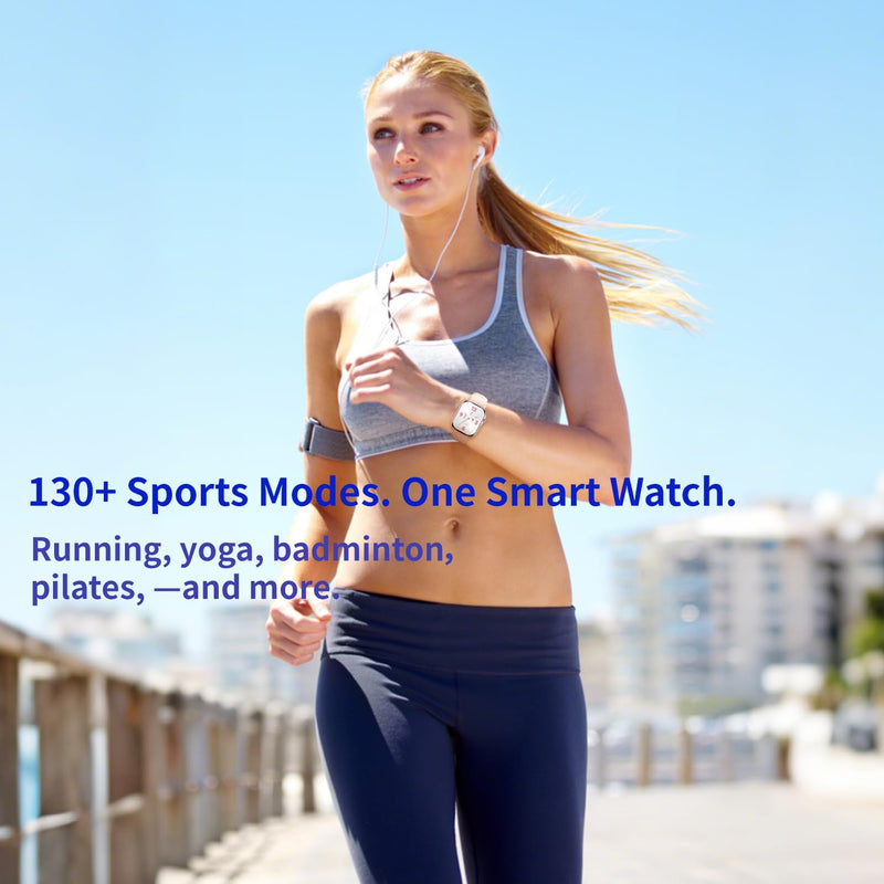 Smart Watch Fitness Tracker, Ultra HD 1.95" AMOLED Display (410×502 High Resolution) | 3ATM Waterproof | Heart Rate/Sleep Tracker | 130+ Sports/Fitness Modes, Bluetooth Calling, Smart Notifications