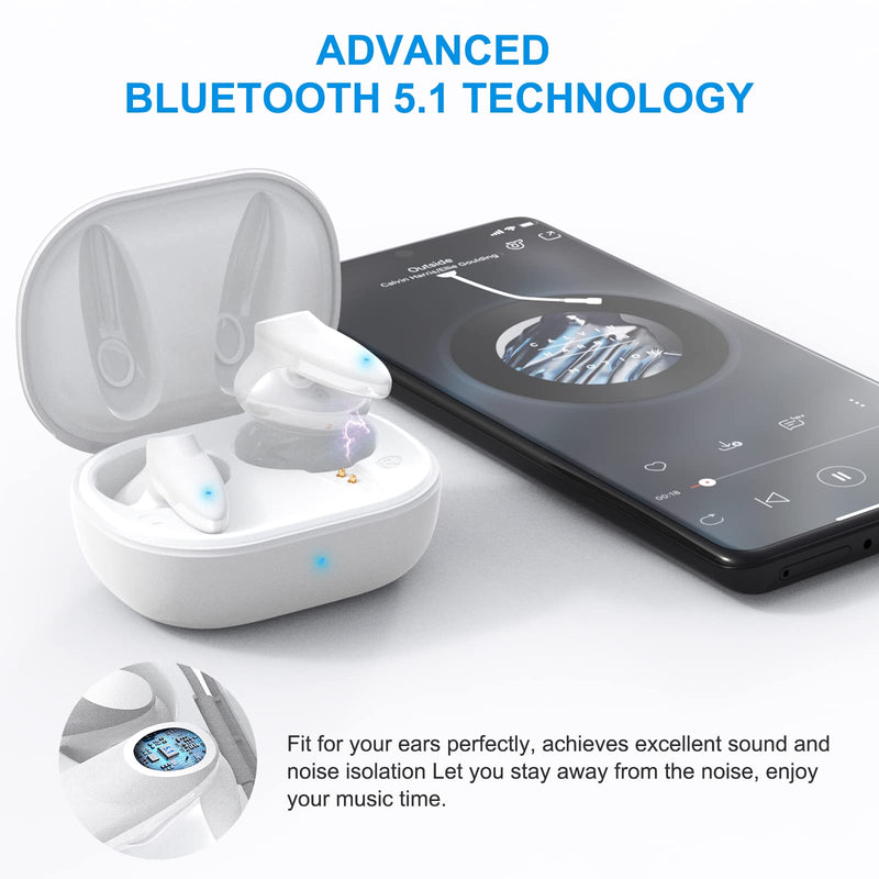 Heavy Duty Shockproof Cases for iPhone 5 5S SE 2016 and Bluetooth 5.1 Wireless Headphones for Android iPhone White