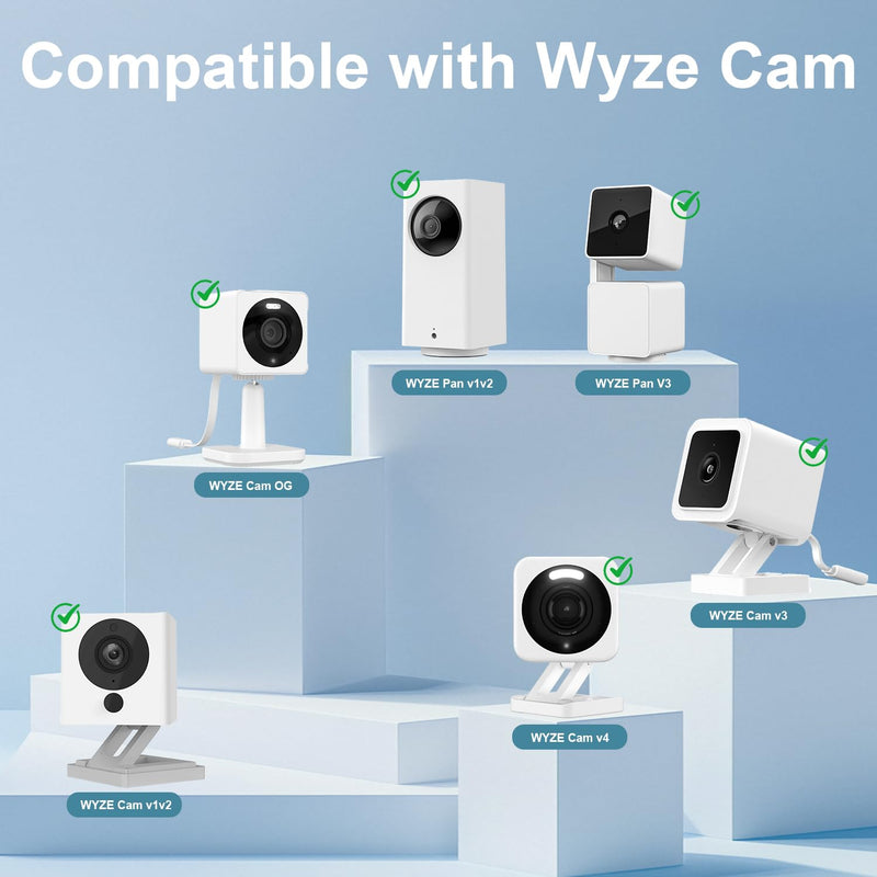 [AUSTRALIA] - Uogw 50Ft/15m Outdoor Power Adapter Compatible with Wyze Cam V4,Wyze Cam Pan V3/V2,Wyze OG,Wyze Cam V3 and V3 Pro,WYZE Battery Cam Pro,Replace for WYZE Plug,Waterproof Power Cable for Wyze Cam-Black 