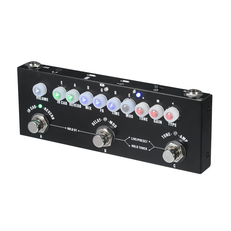 CUBE-BABY Guitar Multi-Effects Pedal with 8 IR Cabinet Simulations, Rechargeable Battery, and Precision Tuner