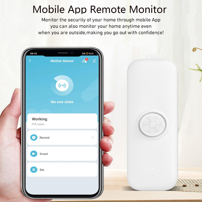 [AUSTRALIA] - WiFi Smart Motion Sensor: Wireless PIR Motion Detector for Home Security, Infrared Motion Sensor with App Notification Alert, Support Voice Command Via Alexa (1-Pack) 1-Pack 
