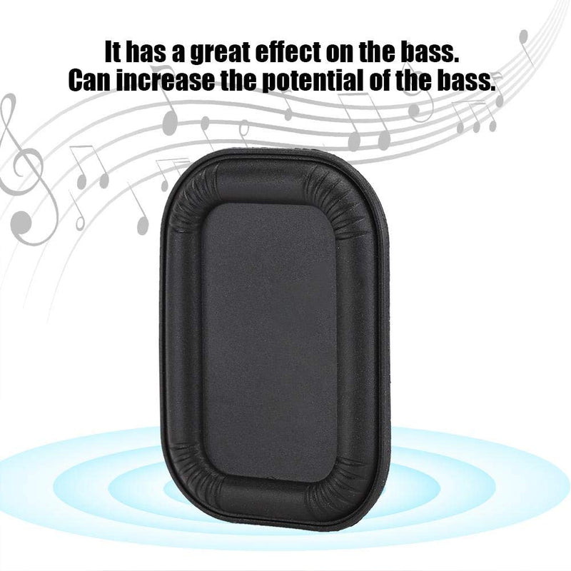 Bass Speaker Passive Radiator, Auxiliary Bass Rubber Vibration Plate Oval for Use in a Closed Cabinet to Enhance the Bass Performance of the Speaker(Black) Black