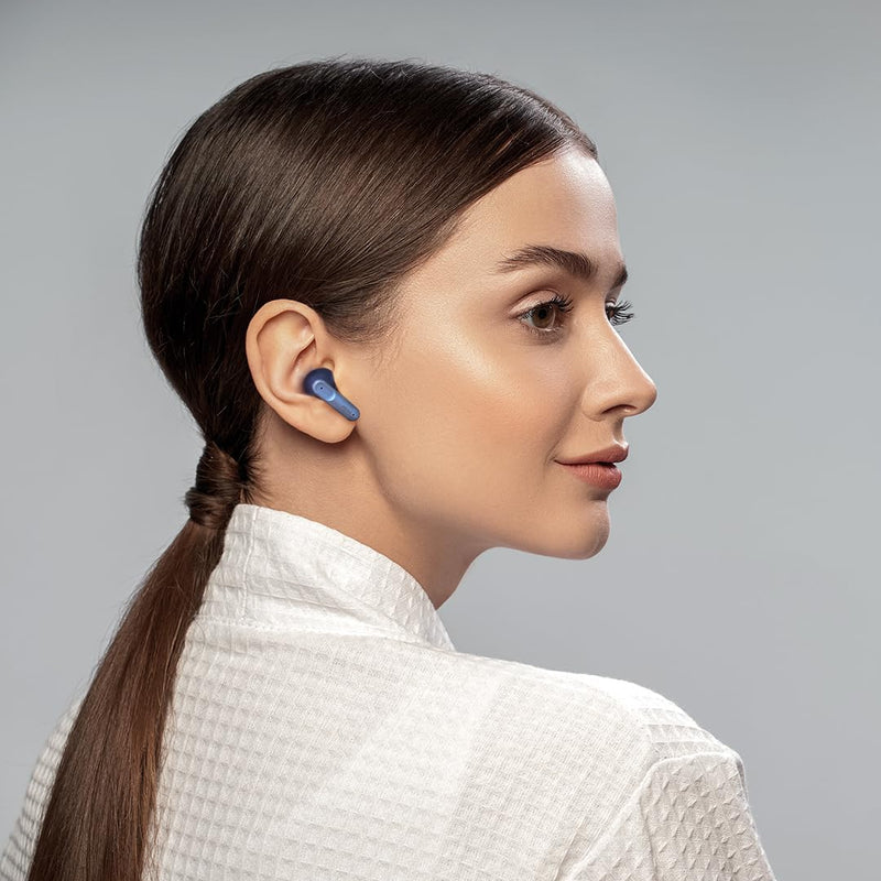 MIXX StreamBuds Solo 3 True Wireless Earbuds with Mic, Bluetooth 5.1, 18H Playtime, Quick Charge, Touch Controls, Compact Magnetic Charging Case, in-Ear Headphones for iPhone Android – Blue
