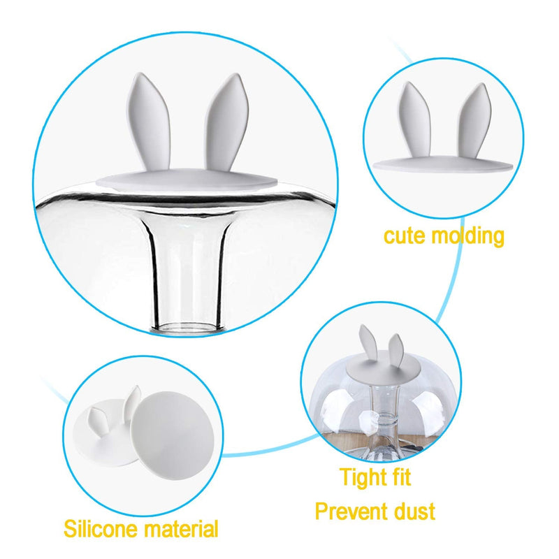 HK Aura Studio 4 Speaker Anti-dust Cover - Silicone Lip for Harman Kardon Soundsticks 4 and Aura Studio 3 Bluetooth Transparent Speaker System (Rabbit White)