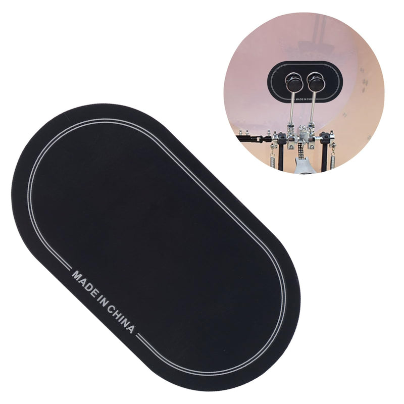 MEELYHOMEZQA 2pcs Single/Double Pedal Drum Patches Skin Replacement Self-Adhesive Drumhead Patchs Protector for Kick Bass Durm Parts, 18*10cm