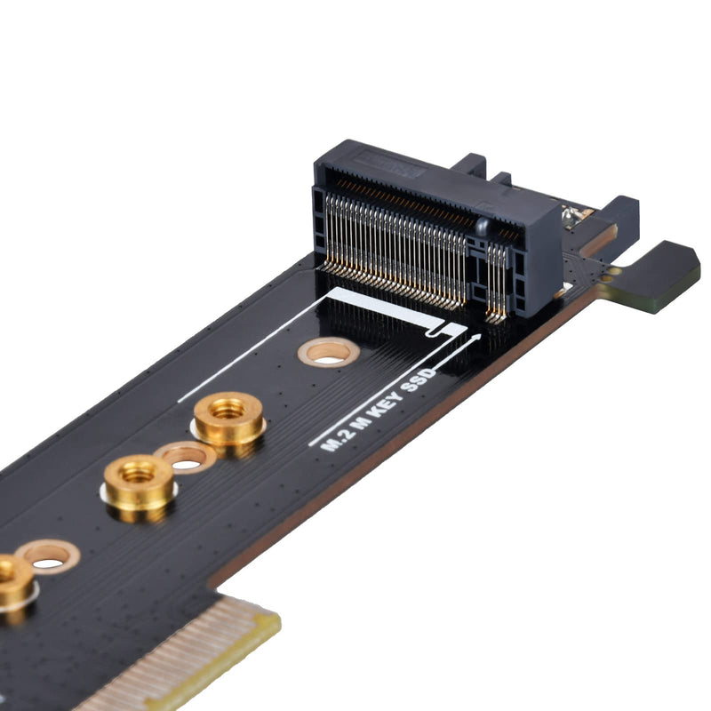 SilverStone Technology ECM28 1U Low Profile PCIe x4 to M.2 NVMe & M.2 SATA Adapter Card, SST-ECM28, TAA Compliant