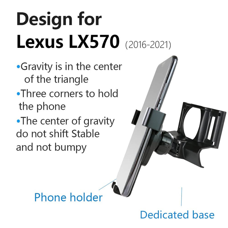 Car Phone Holder for Lexus LX 570 LX570 2016-2021 Auto Accessories Navigation Bracket Interior Decoration Mobile Cell Phone Mount for Lexus LX570 2016-2021
