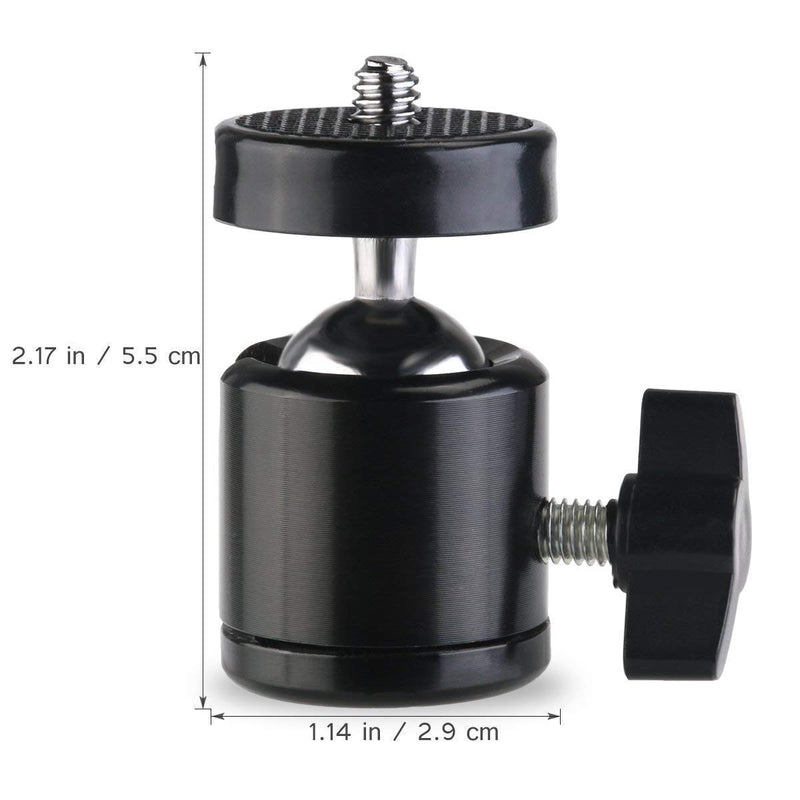 [AUSTRALIA] - SLOW DOLPHIN Hot Shoe Mount Adapter 360 Degree Swivel Mini Ball Head 1/4 Tripod Screw for Cameras, Camcorders, Smart Phone, LED Video Light, Microphone (4 Packs) 