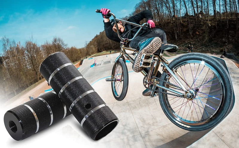 [AUSTRALIA] - Bike Pegs 4.3" Length,Suitable for 14mm Axles, Freestyle BMX Bicycles,Durable and Stylish Non-Slip Black 1 
