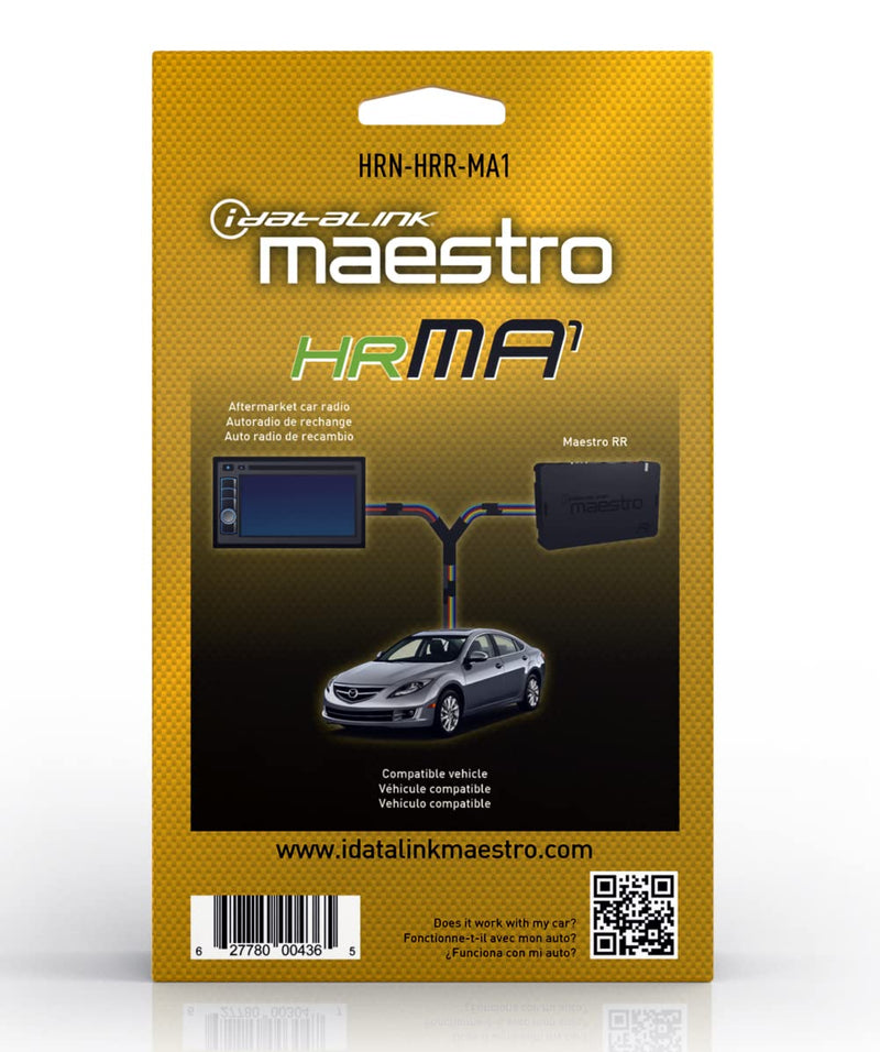 Idatalink Maestro Compatible with Mazda Vehicles (2006-2018) HRN-HRR-MA1 Plug & Play Installation Harness (ADS-MRR or ADS-MRR2 Module Required)