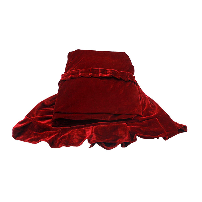 Piano Cover,Portable Foldable Pleuche Upright Full Piano Dust Cover Instruments Accessory (Red)