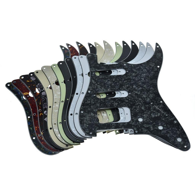 Dopro 11-Hole Strat HSS Guitar Pickguard 2-Screw Humbucking Pickup Mount for American FD Stratocaster Aged Pearl