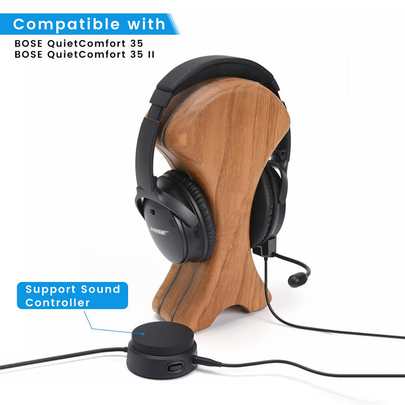 Detachable Mic Replacement for Bose QuietComfort 35 II(QC35 II) & Quiet Comfort 35(QC35) Headphones, Boom Gaming Microphone with Mute Switch for Xbox One, PS4, PS5, PC