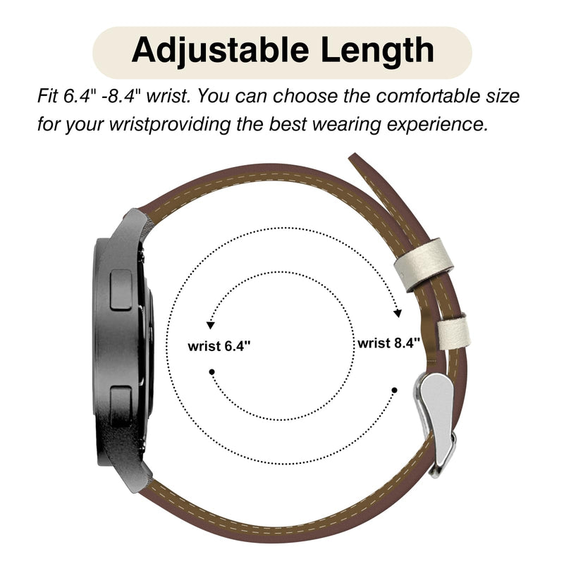 22mm Premium Italy Leather Watch Bands Compatible with Samsung Watch 3 45mm, Galaxy 46mm, Gear S3 Frontier, Quick Release Wear-resistant Leather Watch Straps Replacement Band for Women Men(Pack Of 2)