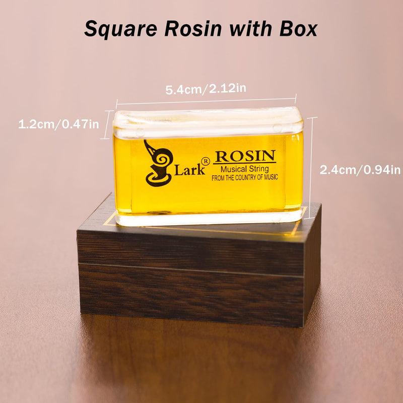 Violin Rosin 2 Pack, Natural Rosin with Case, Light Low Dust Rosin for Violin Viola and Cello Bows Yellow