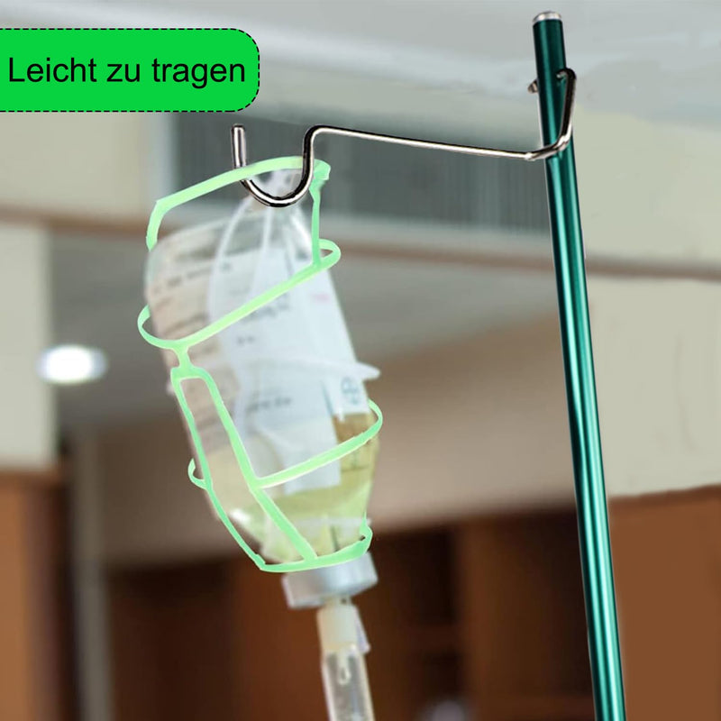 Height Adjustable Infusion Stand, 1 Piece Infusion Cutlery with 30 Pieces Hangers, Foldable Infusion Stand, Portable Medical Infusion Set Infusion Bag Stand for Home/Hospital