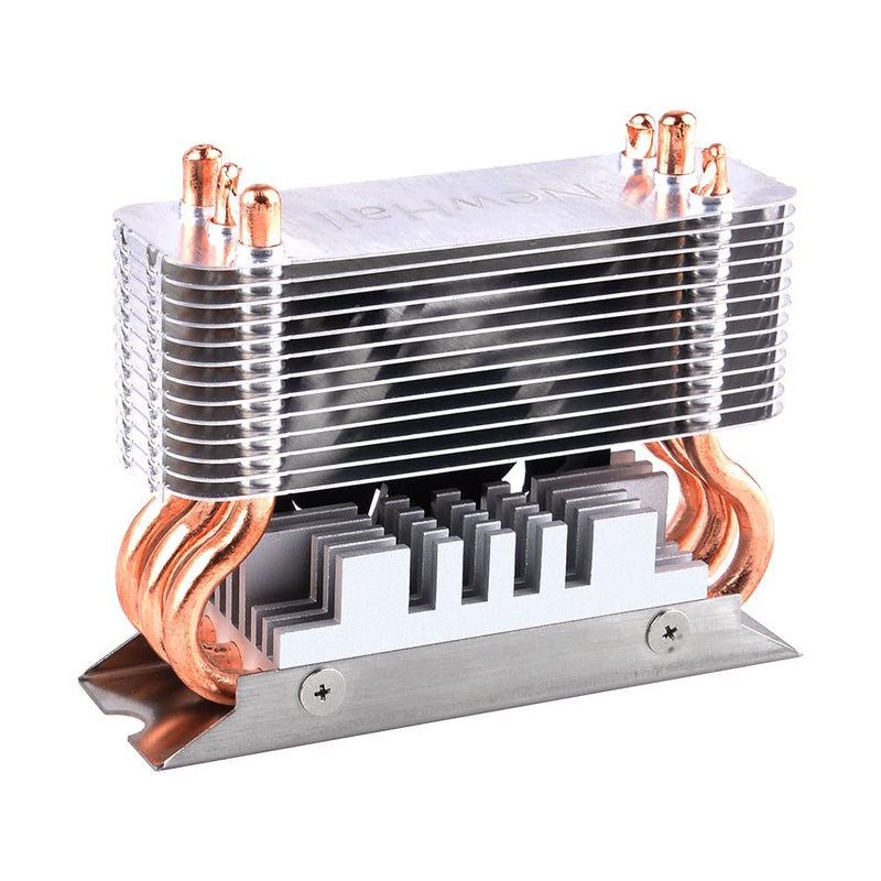 12V M.2 2280 SSD Heatsink with 40mm PWM Cooling Fan, Copper Heat Pipes and Thermal Pad, SSD Cooler for M.2 2280 NVMe & SATA SSD Only