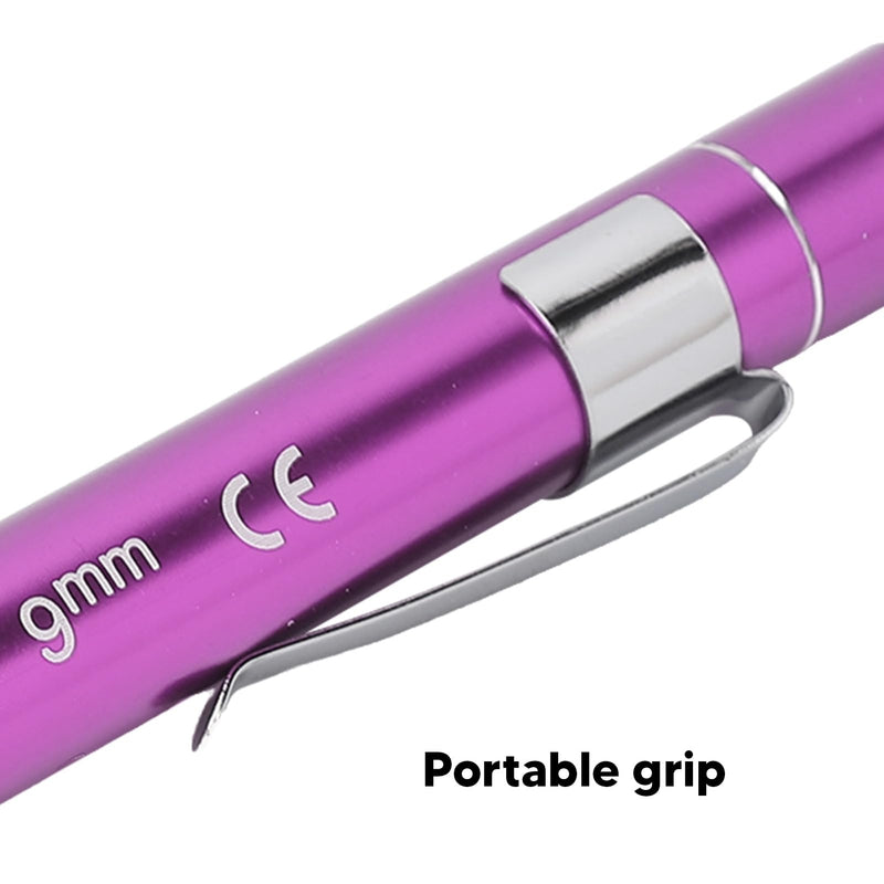 YUYTE Pen Light with Pupil Display, Yellow Pen Light with LED Aluminium Alloy, Portable Medical Inspection Pen Lamp for Nurses, Doctors, for Neck, Nose, Ears Purple