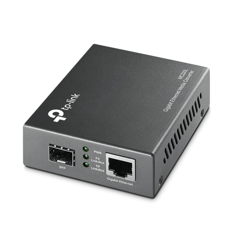 [AUSTRALIA] - TP-Link MC220L | Gigabit SFP to RJ45 Fiber Media Converter | Fiber to Ethernet Converter | Plug and Play | Durable Metal Casing | Versatile Compatibility | Auto-Negotiation | UL Certified Grey 