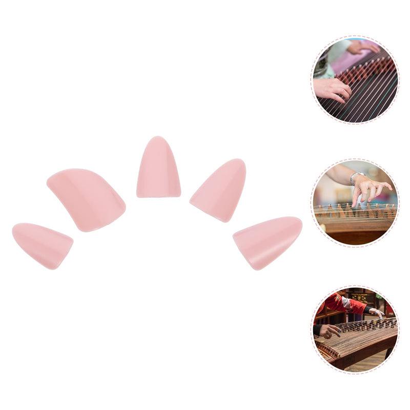 Holibanna 5pcs Professional Nylon Pipa Nails Picks for Beginner and Practice Pipa Accessories Pink S 1 Count (Pack of 1)