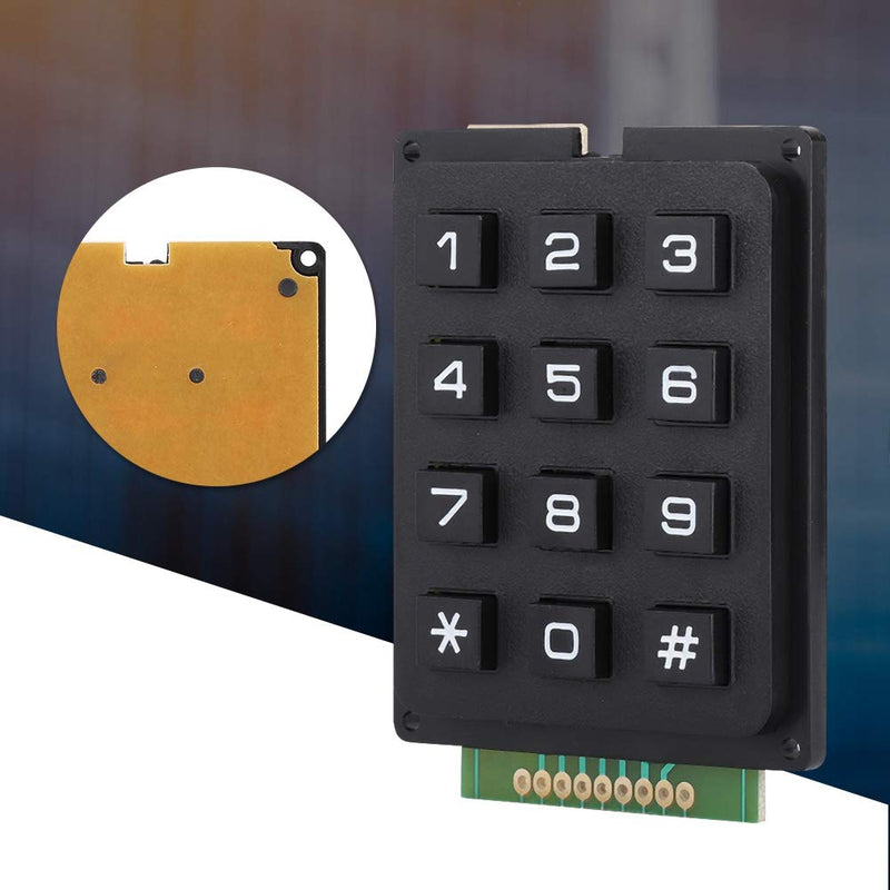 12 Button Keyboard Modules, 12 Keys 3x4 Push Buttons External Keypad Modules for MCU
