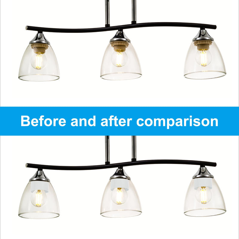 [AUSTRALIA] - PATIKIL Light Socket Shade Ring, 4pcs E26 E27 Medium Base Metal Sockets Lock Ceramic/Porcelain Sockets with Thread Diameter 1-1/2 Inches for Hanging Lamp Holder, Black 50mm / 1.97" 