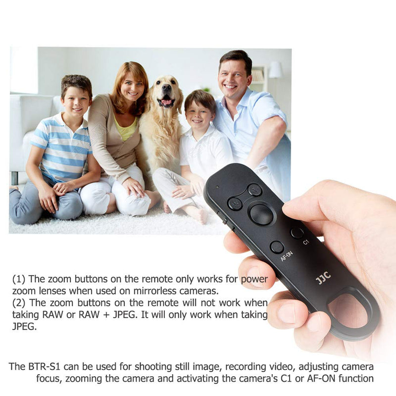 JJC Wireless Bluetooth Remote Control Replaces Sony RMT-P1BT for Sony A7R5 A7M4 ZV-E1 ZV-1F ZV-1 II ZV1 ZV-E10 FX30 A1 A7C II A7CII A6700 A6600 A6400 A6100 A7R IV III A7 IV III A9 II RX100 VII RX0 II For Select Sony Cameras