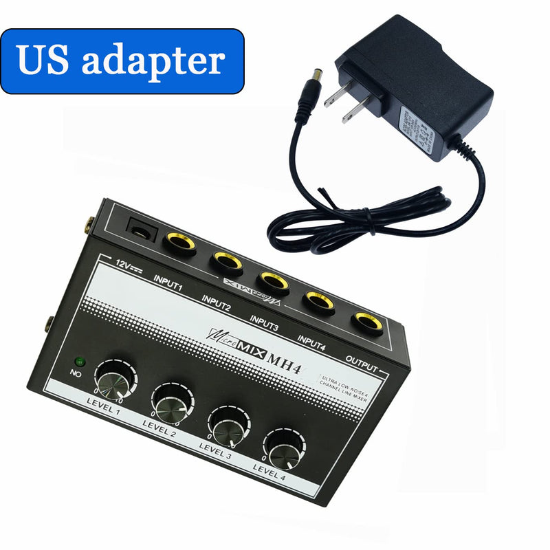 mix electronic organ accompaniment 6.35 ts 6.5 mm jack bass mono Microphone 1/4 inch Guitar mic Professional Sound Mixer Low-Noise Audio Amplifier for Keyboards Musical Instruments