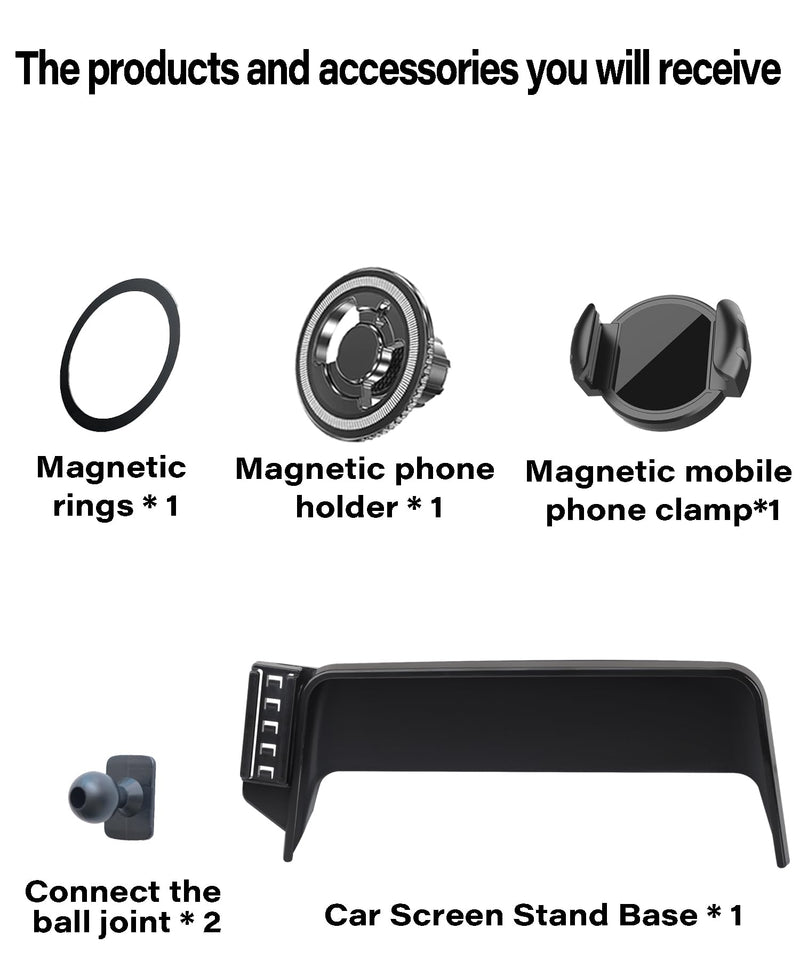 Car Phone Mount for Nissan Rogue/Altima/Sentra 8 Inch Screen | 2021-2026 Nissan Rogue/2019-2025 Altima/2020-2025 Sentra MagSafe Strong Magnets Cell Phone Holder,with Portable Phone Gripper for 21-26 Rogue/19-25 Altima/20-25 Sentra(8 Inch)