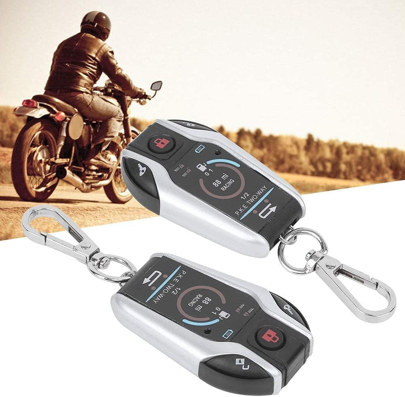 2 Way Alarm System Universal ABS Motorcycle Anti?Theft Remote Control for Security 12V with Remote Start for Most Motorcycle