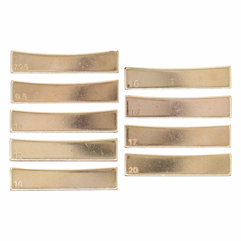 ApplianPar Set of 11 Guitar Fingerboard Fret Press Caul Luthier Tool Brass Radian Inserts Kit for Acoustic Electric Guitar Bass