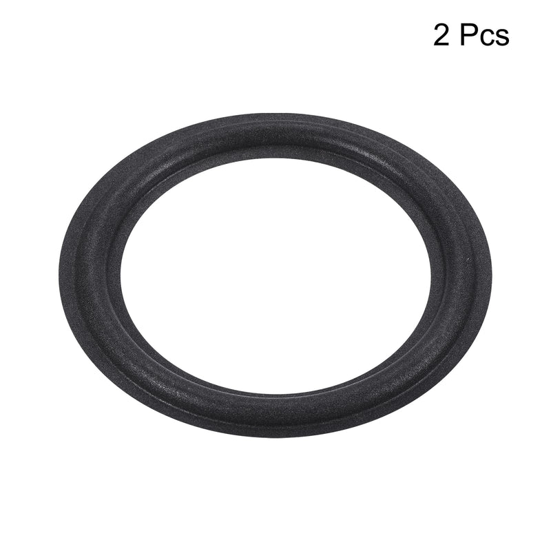 MECCANIXITY Rubber Speaker Foam Edge Surround Rings 4.5 Inch 82mm x 115mm Perforated Subwoofer Rings Replacement Parts for Speaker Repair or DIY Black 2 Pcs