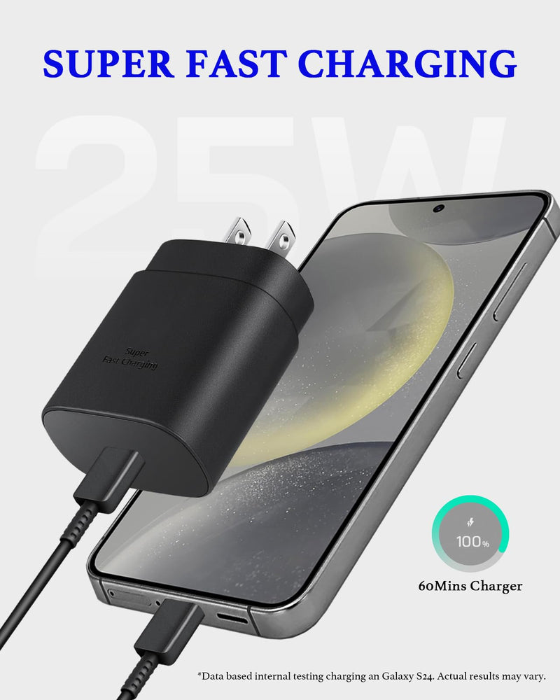 Type C Charger Fast Charging, 2 Pack 25W USB C Charger Type C Super Fast Charging with 10 FT Android Phone Fast Charger USB C Cable Compatible with Galaxy S24 Ultra/S23/S22/S21/S20/Phone 15 Pro Max