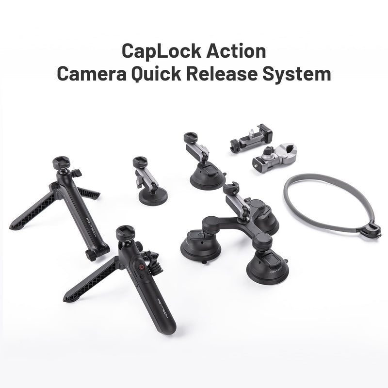 [AUSTRALIA] - PGYTECH CapLock MantisPod Power, Battery Handle Mount for Gopro, 5000mAh Power Stick for Gopro 12/11/10, Charging Selfie Vlog Attachment Tripod Monopod with CapLock Action Camera and 1/4" Adapter 