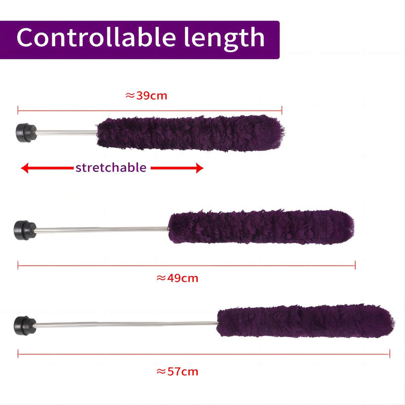 Alto Saxophone Sax Cleaning Brush Duster Cleaner Maintain Care Tool,Stretchable Length 3 Sections