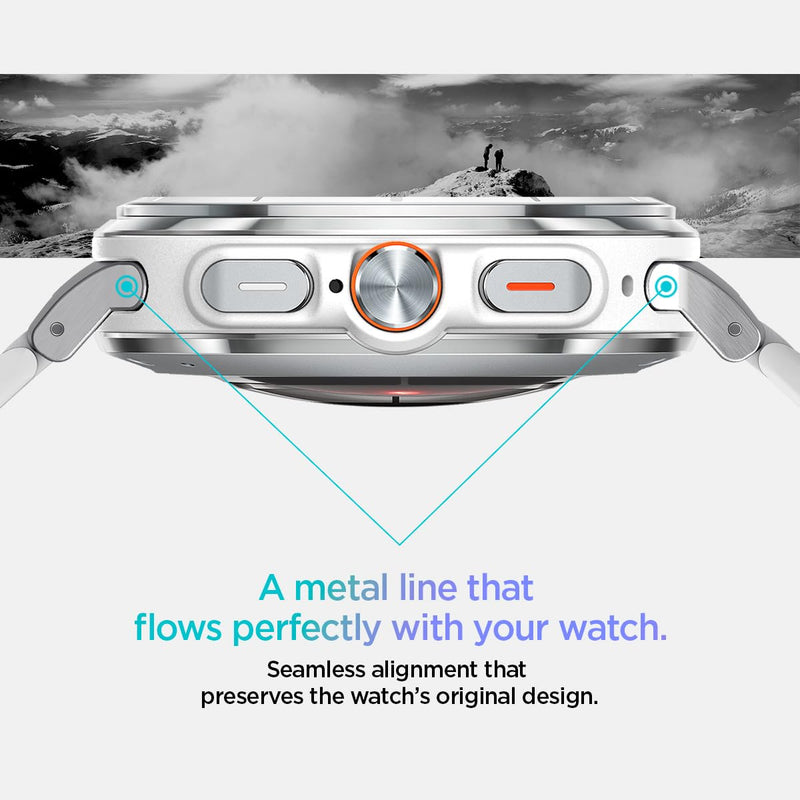 Spigen for Samsung Galaxy Watch Ultra 2/1 Band (2026/2025/2024) | Modern Fit 316L Premium Business Wristband Metal Stainless Steel Adjustable Replacement Men Women Strap Silver