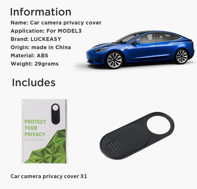 LUCKEASY Webcam Cover for Tesla Model 3 Car Camera Privacy Cover Tesla Model Y 2017-2023
