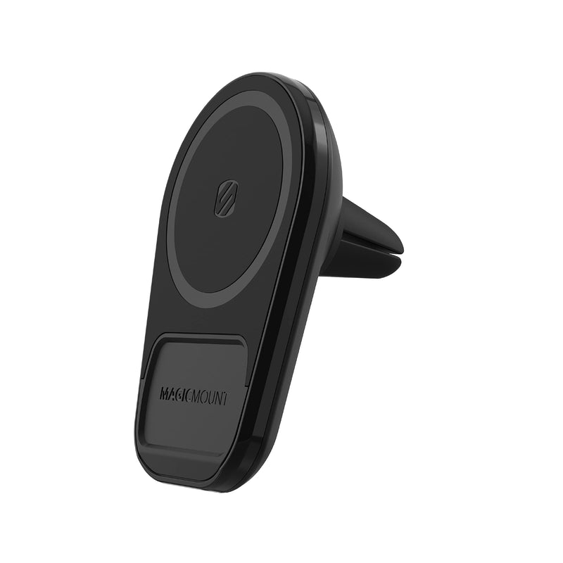 Scosche MQ5WDV-1 MagicMount Pro Charge5 Window/Dash/Vent 15W Magnetic, Qi-Certified, Wireless Charging Phone Mount, Cell Phone Holder for Car Compatible with MagSafe, iPhone, Galaxy and Qi Devices Window / Dash / Vent