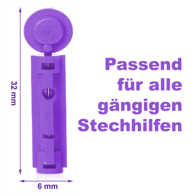 100 x One+Step Universal Lancets for All Standard Lancing Aids I Special Cut and Ultra Fine 30 G Needle for Virtually Painless Blood Removal I Sterile Blood Lancet I Ideal for Diabetics