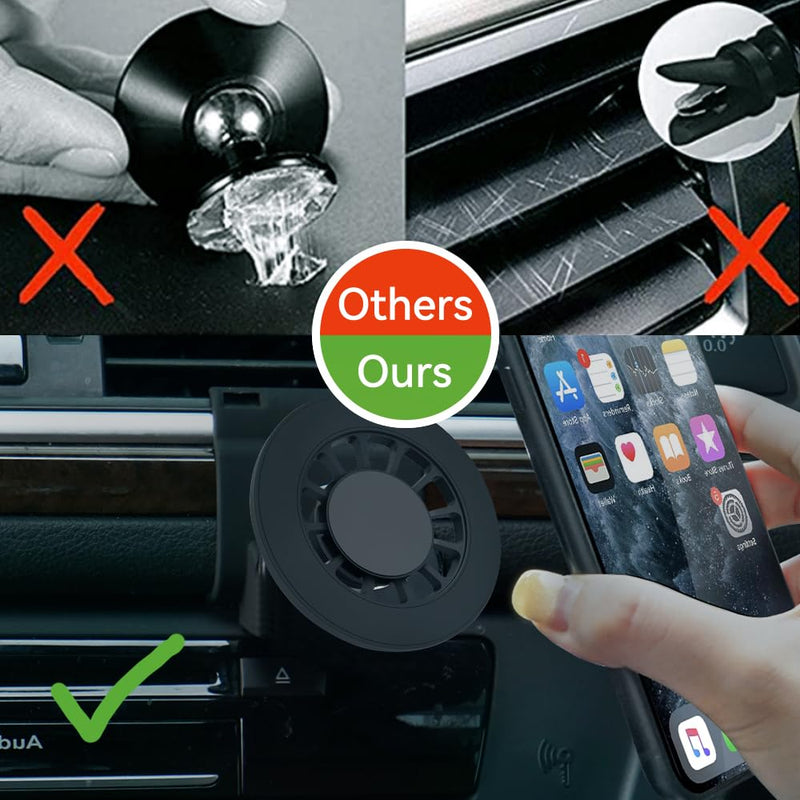 BEERTE fits for Magsafe Car Mount for Audi A6 S6 A7 S7 RS6 RS7 2012-2018 [20 Strong Magnets] Magnetic Phone Holder for iPhone 17 16 15 14 13 12 MagSafe Car Air Vent Phone Navigation Automobile Cradles