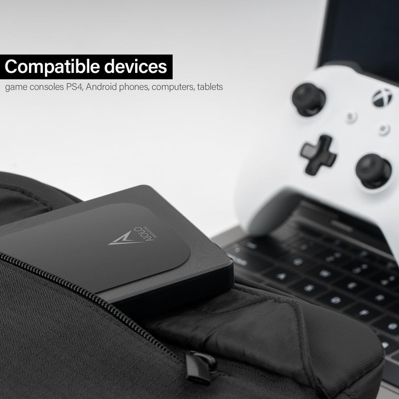 Aiolo Innovation 500GB External Hard Drive Ultra Slim Portable HDD-USB 3.0 for PC, Mac, Laptop, PS4, Xbox one,Xbox 360 HD-A4 | for PC, Mac, Laptop, PS4, Xbox one,Xbox 360-Super Fast Transmission Black