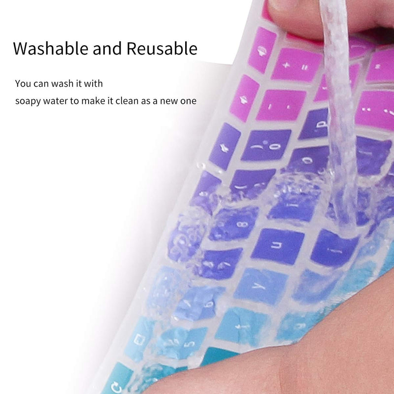 Colorful Keyboard Cover for HP Chromebook X360 11.6/14 inch, HP Chromebook 11 11A-NB0013DX/G7 EE/G6 EE/G2/G3/G4/G5, HP Chromebook 14-db/ca/ak/DA 14B-CA 14a-na Series, Chromebook Skin, Rainbow